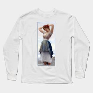 On the Beach by Eugen von Blaas Long Sleeve T-Shirt